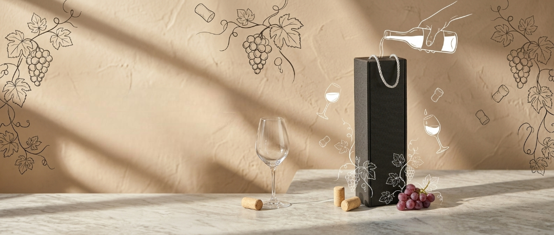 Eleganckie pudełko na wino z personalizacją logo