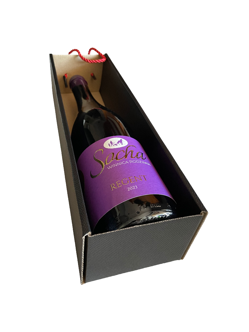 winnica socha czarne opakowanie na wino